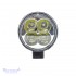 LED Darbo žibintas - prožektorius siauras 14W 4 LED 12/24V (apvalus) EMC